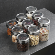 玻璃密封罐储物罐厨房茶叶咖啡豆，食品瓶子五谷杂粮收纳盒透明罐子