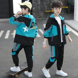 童装男童春秋装休闲套装2024年中大童男孩运动洋气韩版两件套