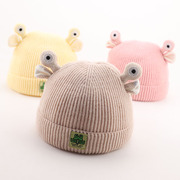 新生婴儿帽子秋冬季0一8个月男孩婴幼儿，针织帽可爱男女宝宝毛线帽