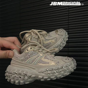JBM儿童铆钉轮胎鞋亲子运动鞋2023秋季休闲老爹鞋女童跑步鞋
