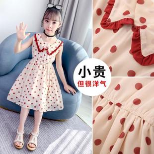 女童夏装连衣裙2-3四4五5六6十7到8岁小学生，女孩韩版洋气公主裙子