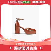 香港直邮maje女士水晶，装饰漆皮防水台浅口鞋