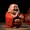 中国红喜庆笑弥勒形态各异紫砂工艺品