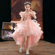 儿童礼服公主裙高端女童生日婚纱花童小女孩主持人钢琴演出服演奏