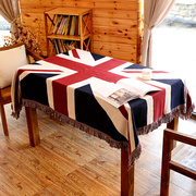 米字旗纯棉线毯沙发巾北欧时尚沙发毯床尾毯桌布地毯单双人沙