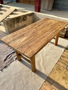 老榆木桌子复古茶桌原木实木，桌子吧台长桌书桌餐桌阳台桌民宿家用