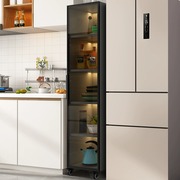厨房窄置物架现代简约冰箱缝隙餐边柜子锅具电器调味料夹缝置物柜