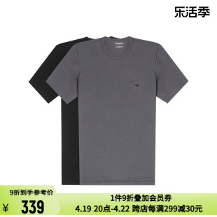 EMPORIO ARMANI/阿玛尼 男士圆领小鹰标打底T恤2件套 301365