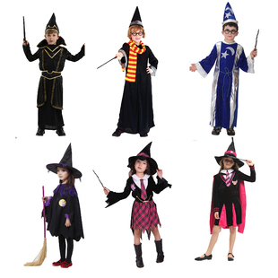 万圣节儿童服装女童男童魔，法学院哈利魔法师，波特cosplay披风斗篷