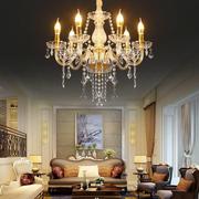 欧式客厅金色水晶吊灯68头卧室灯餐厅蜡烛，灯简约大气复式楼灯具