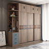 北欧拉门衣柜现代简约卧室整体，经济型组装木质，2门滑移门大衣橱