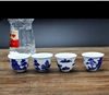 景德镇青花瓷中式仿古酒具，烈酒盅祭祀小号，白酒杯(白酒杯)舞蹈道具10个