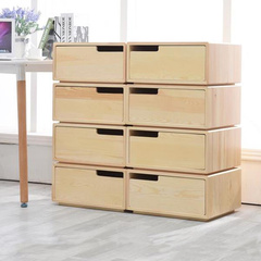 定制实木收纳柜抽屉式卧室单个自由组合整理柜储物柜桌面收纳柜子