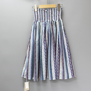 g小xing星120-160夏品牌(夏品牌)童装折扣女童，波西米亚吊带长裙33157紫