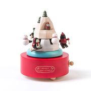 台湾jeancard音乐盒八音盒，实木质旋转圣诞节礼物，小女孩子可爱创意
