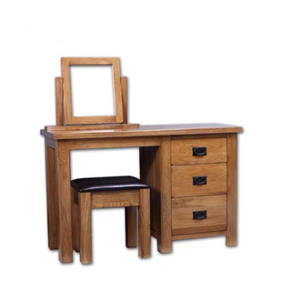 森茂工厂实木梳妆台写字桌实木书桌电脑桌橡木家具