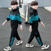 韩国男童大童男装套装春秋，款2023男孩，洋气两件套儿童运动服潮