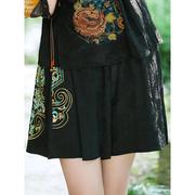 夏季新中式女装中国风刺绣唐装民族风上衣汉元素改良款汉服套装裤