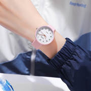 夏季果冻硅胶表时尚简约学生款夜光表女士石英防水手表