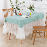 新桌布餐桌布棉麻桌垫长方形梳妆台茶几咖啡桌小清新布艺书桌台促
