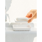 排水肥皂盒沥水家用浴室创意皂架 塑料简约卫生间阳台香皂盒托盘