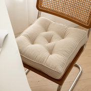 日式简约纯色棉麻坐垫客厅餐椅垫，加厚防滑板凳垫阳台飘窗榻榻米垫