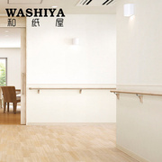 定制干净清新米白色织物素色纹客厅卧室满铺进口日本墙纸壁纸按米