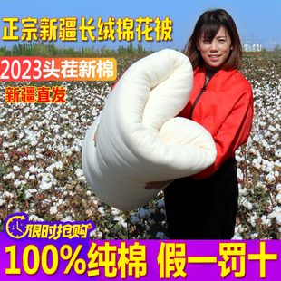 新疆长绒棉花被棉絮一级长绒棉100%全棉，手工被芯垫被学生春秋冬被