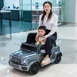 儿童电动车奔驰大g四轮小孩宝宝带遥控汽车玩具双人可坐大人