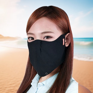 台湾UVCity防晒口罩女防紫外线全脸加大二层夏季运动薄款透气可调