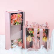 亚克力朋克鲜花包装礼盒 玫瑰花永生花花盒鲜花包装材料花店用品