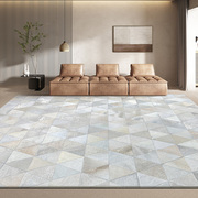 现代简约白色牛皮地毯真皮毛拼接客厅沙发茶几垫卧室床边毯可定制