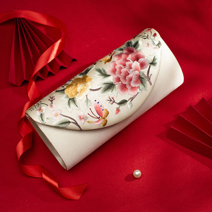 旗袍包包中国风刺绣链条包斜挎小众质感复古手包女晚礼服手拿包