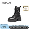 kisscat接吻猫2023年冬季时尚休闲中筒靴美拉德增高马丁靴女