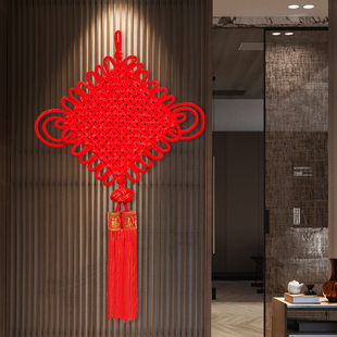 2024中国结挂件客厅高档大号，红色福字挂饰，小号入户门玄关装饰
