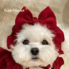 狗狗衣服红色礼裙连衣裙套装泰迪比熊博美小型犬宠物猫咪可爱服装