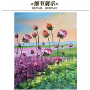 纯手绘油画薰衣草花海风景画玄关客厅卧室现代高档家居装饰挂画