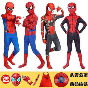 超凡蜘蛛侠紧身衣儿童套装发射器头套玩具男孩cos衣服表演服