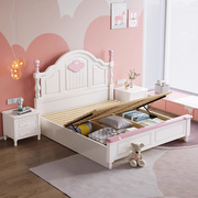 儿童床美式实木床现代简约家用卧室小户型1.2m田园风格实木单