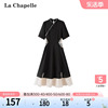 拉夏贝尔lachapelle夏季新中式，旗袍改良收腰显瘦连衣裙子长裙女