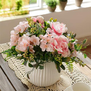 北欧仿真植物花瓶 客厅玄关橱窗装饰假花套装 创意办公桌餐桌摆件