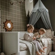 美式儿童房格子图案卧室壁纸TweBed瑞典进口无缝环保整铺墙布墙纸