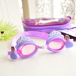 迪士尼女童游泳眼镜苏菲亚公主宝宝防水防雾高清儿童泳镜