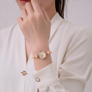聚利时julius女士手表，韩国时尚珍珠贝母，面简约气质时装腕表