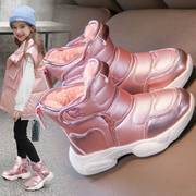 回力女童靴子2022年冬季儿童雪地靴加绒加厚棉靴大棉鞋子冬款
