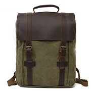 大容量手提旅行双肩包两用(包两用)帆布包配皮笔记本电脑包学生书包休闲包