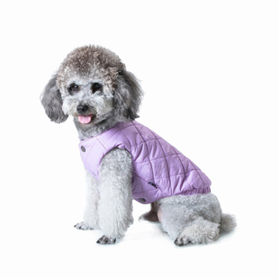sniff宠物狗狗泰迪小型犬棉服，蓝色紫色保暖棉，背心马甲雪纳瑞秋装