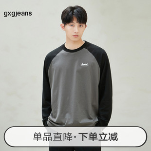gxg.jeans男装2023年秋季圆领长袖T恤JFD13400111