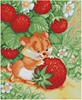 胡丽丽(胡丽丽)十字绣dmc套件，花栗鼠草莓幸福ch050213有印花印布可选(布可选)