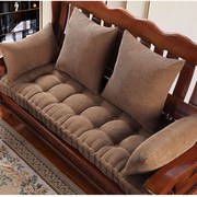 红实木沙发垫冬季加厚防滑坐垫木头沙发中式三人座通用飘窗垫订做